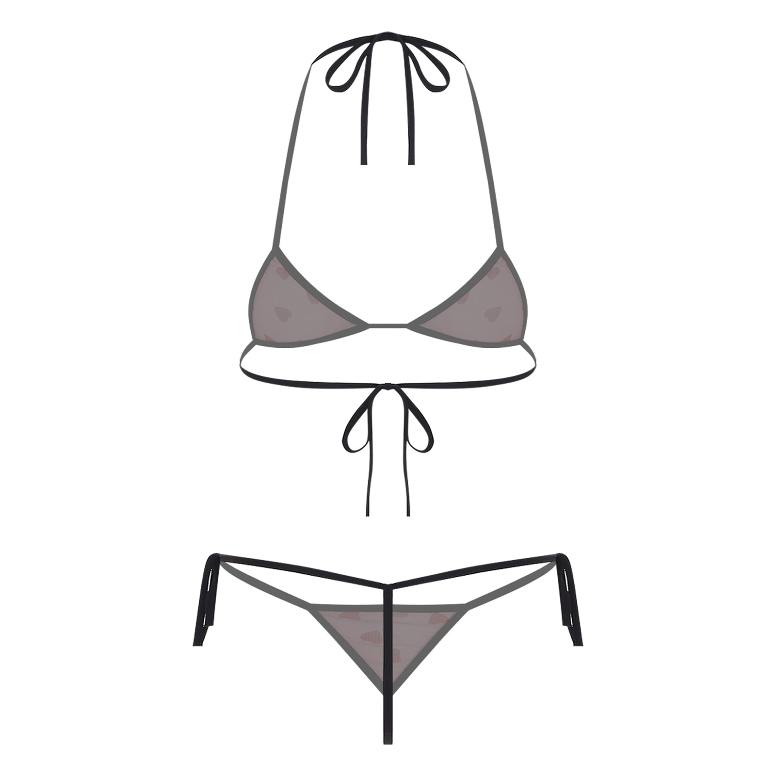 Womens Micro Mini Bikini Linge - Lace Bralette Set 评论和价格