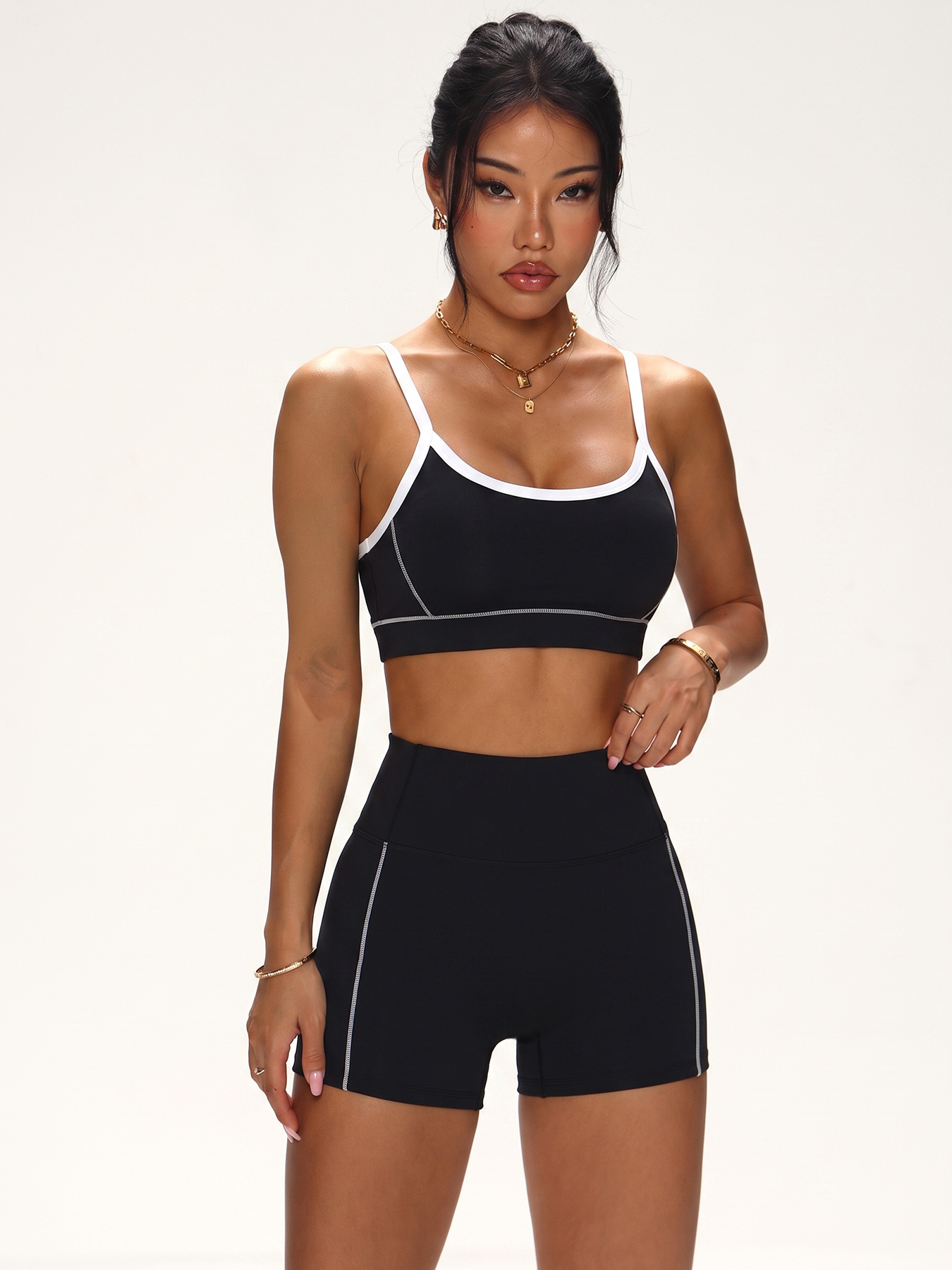Contrast Trim Seamless Workout - Minimizer Bra Women 评论和价格
