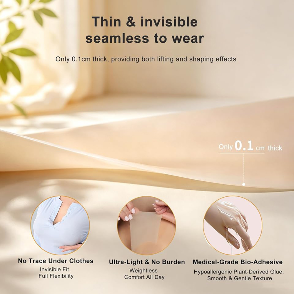 6Pcs Precut Silicone Boob Tape - Strapless Bra Adhesive 评论和价格