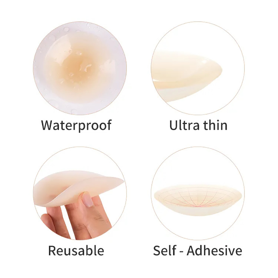 Reusable Silicone Adhesive Nip - Strapless Bra Adhesive 评论和价格