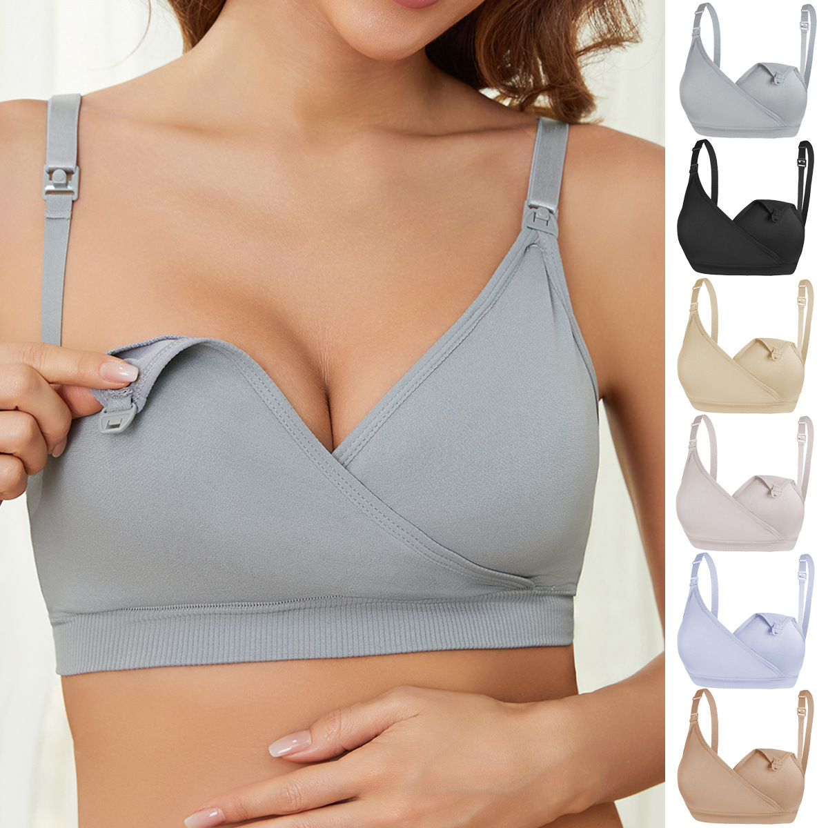 Wire-Free Maternity Nursing Br - Nursing Bra Clip 评论和价格