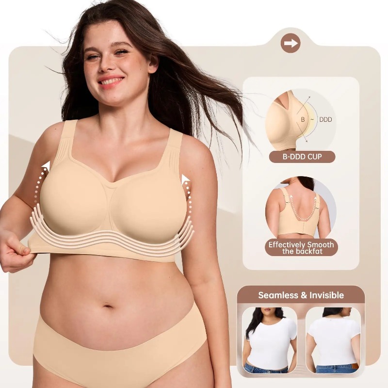 Large Size Non Marking Sports  - Full Coverage Bra 评论和价格