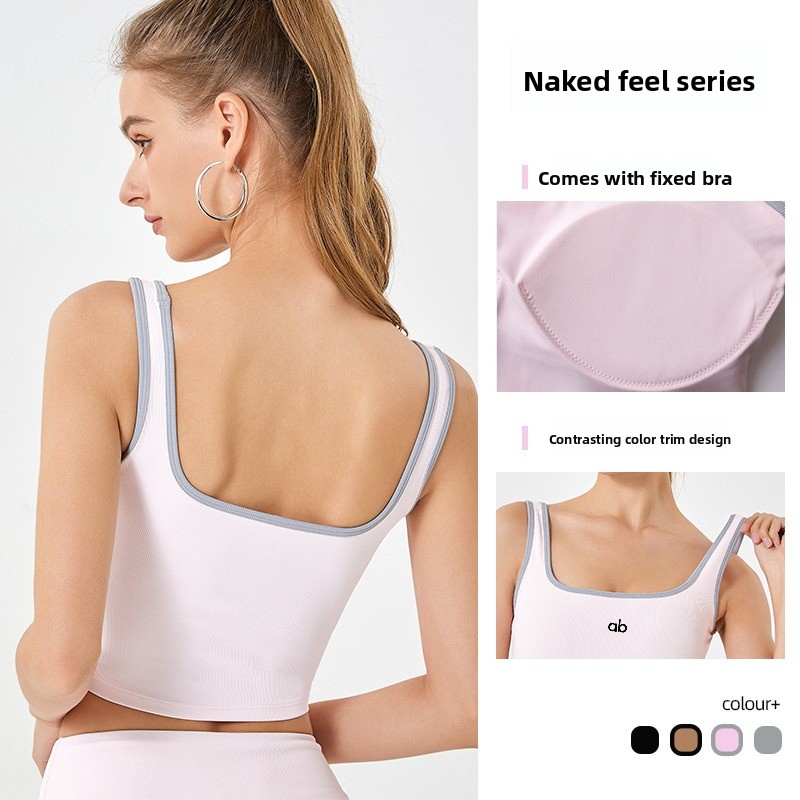 Women Summer Ribbed Yoga Tank  - Minimizer Bra Women 评论和价格
