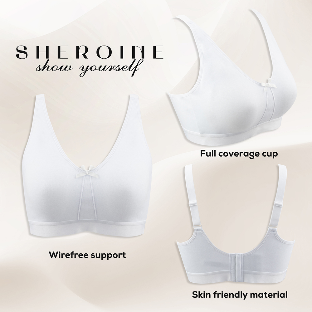 Sheroine Plus Size Women Wirel - Mastectomy Bra Pocket 评论和价格